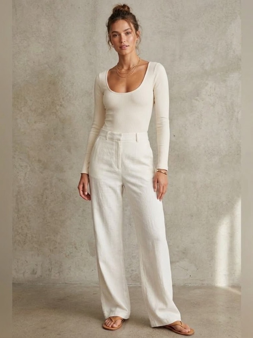 Aerie NWT Ribbed Scoop Neck Long Sleeve Bodysuit Size Small Minimalist Fall
